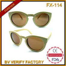 FX-114 mignon forme meilleures qualité bambou lunettes de soleil avec des lentilles polarisées de Chine